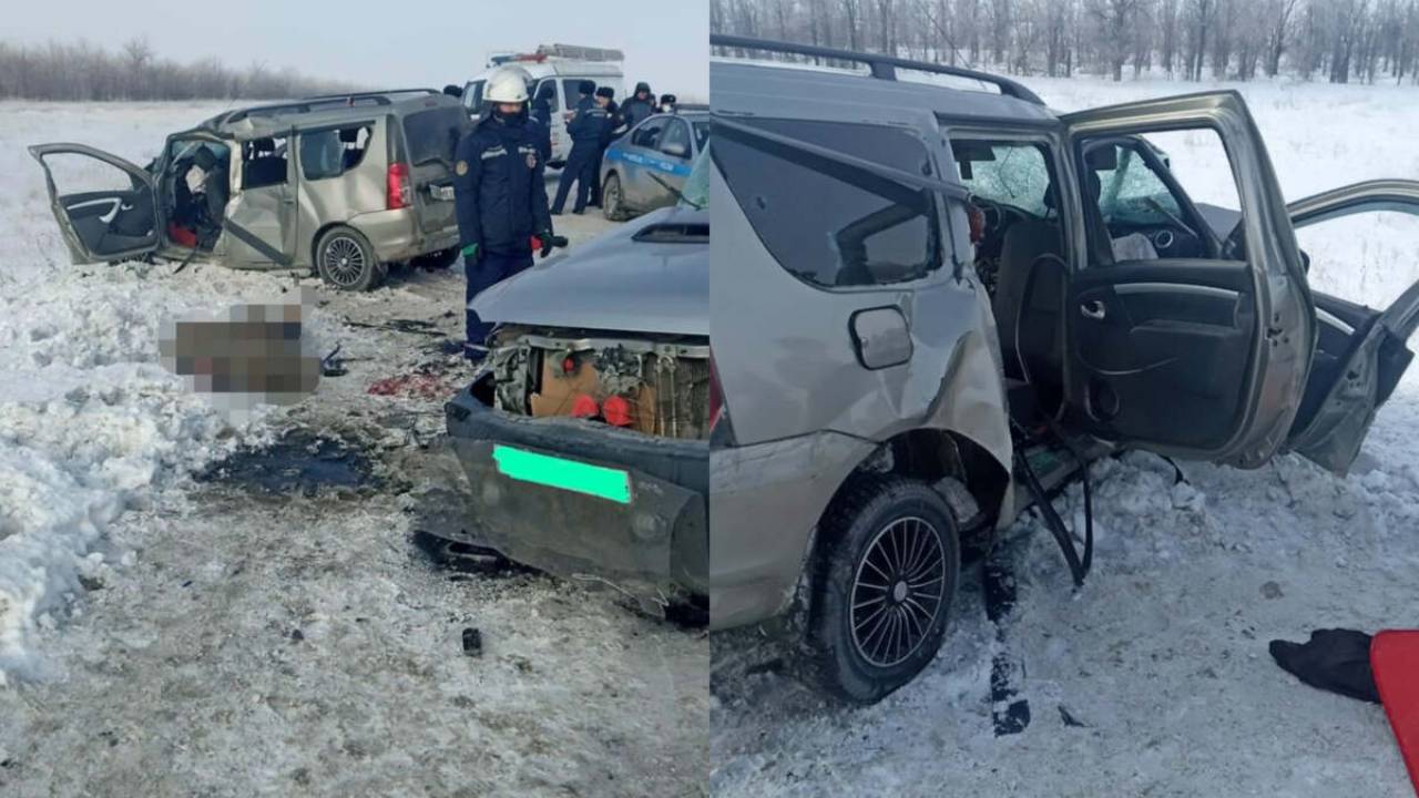 Водитель и пассажир погибли в страшном ДТП в Актюбинской области