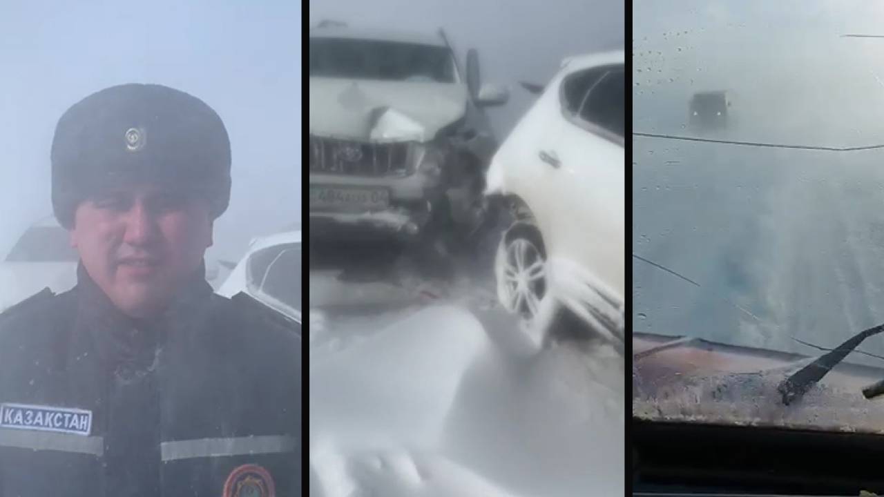 Колонна машин попала в ДТП в Актюбинской области