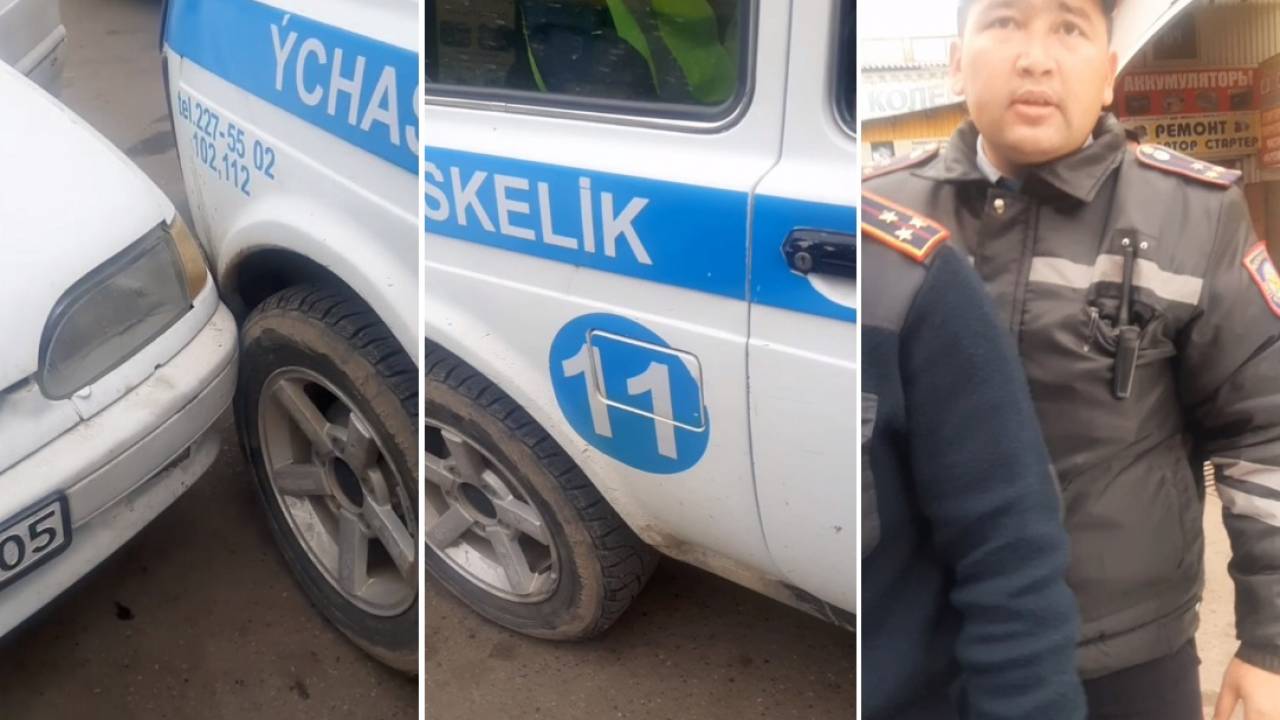 "Звал "раз на раз" – в Алматы сняли на видео конфликт с полицейскими